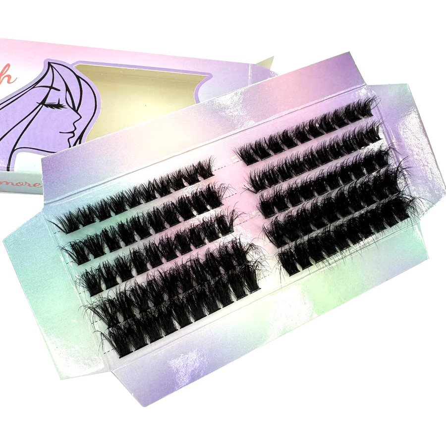 5Row Wimpern Extensions Cluster, Black, Unisex - Bild 2