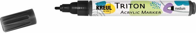 KREUL Triton Acrylmarker Medium in Schwarz mit einer Strichstärke von 1-3 mm - Bild 1