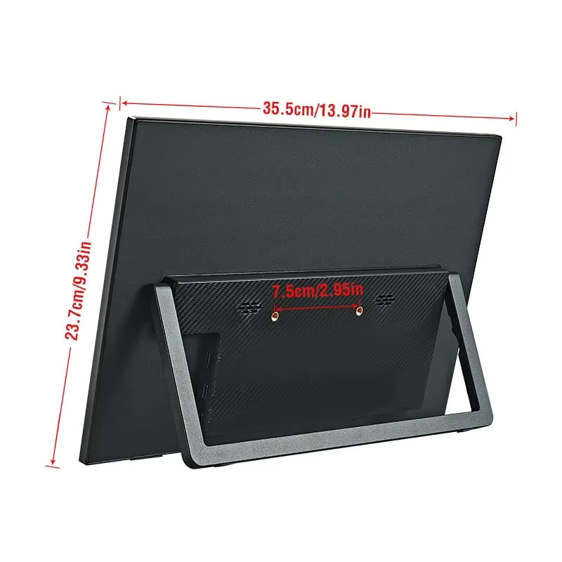 Anmite 16 Zoll Tragbarer Monitor mit 144Hz und 1200P Full HD Auflösung in Schwarz für Xbox, PlayStation, Nintendo Switch, PC und Laptop - Bild 4