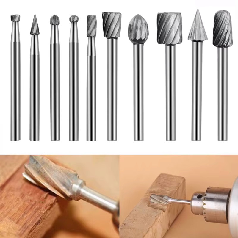 KRIOCY Hartmetall Bohrer aus Wolframkarbid in Silber für Metall und Holz zur Verwendung mit Dremel und Rotationswerkzeugen - Bild 2
