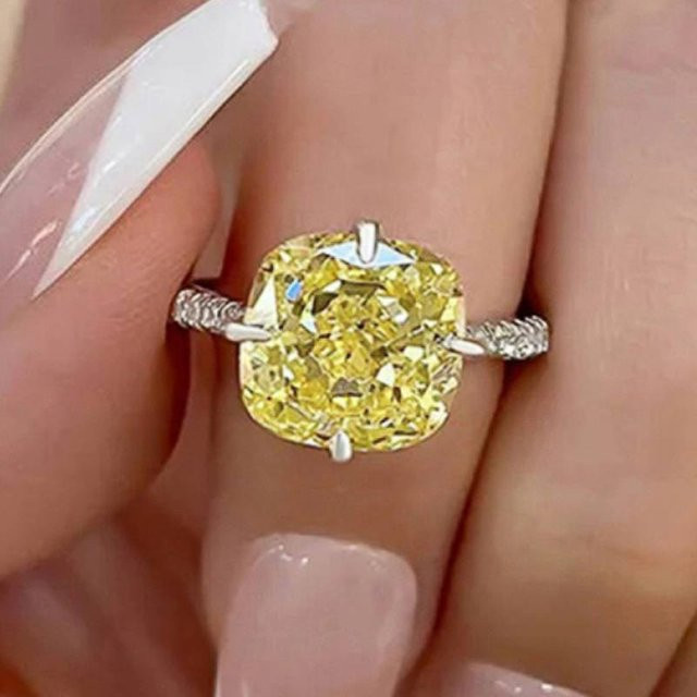Huitan Ring, silberfarben, Zirkonia, Damen - Bild 1