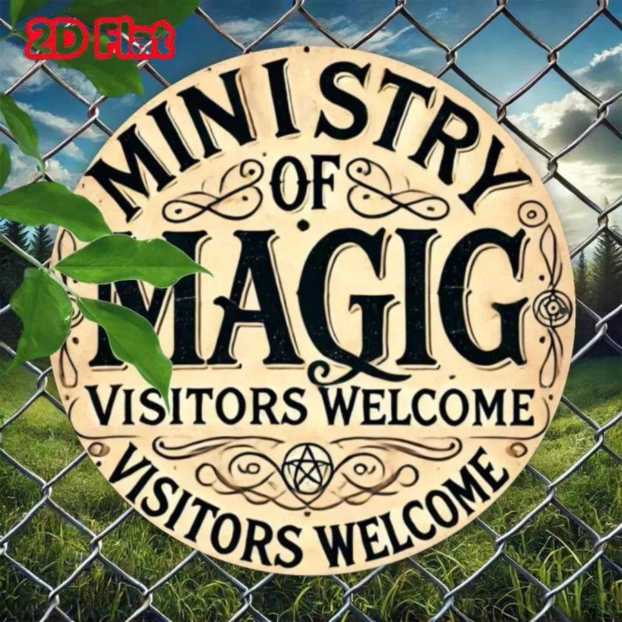 HELLOYOUNG Vintage-Metallschild Ministry Of Magic Dekoration aus Eisen, B/H: 20 x 20 cm - Bild 5