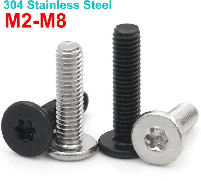 Zimir Waferkopfschrauben aus A2-70 Edelstahl mit Torx-Antrieb in Schwarz und Silber - Bild 1