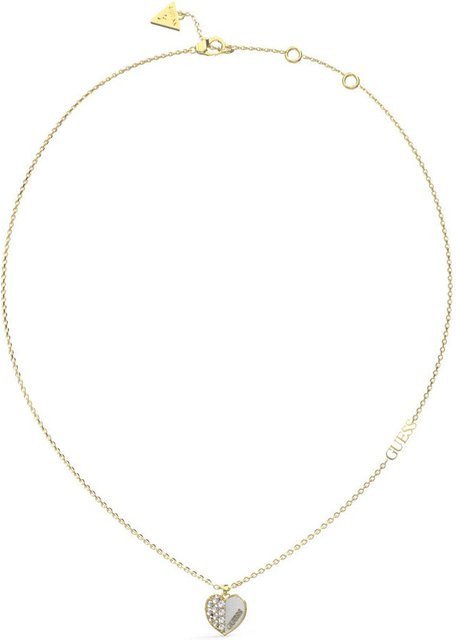 Guess Halskette Damen, Edelstahl, Gold, Kristall, Zirkonia - Bild 1