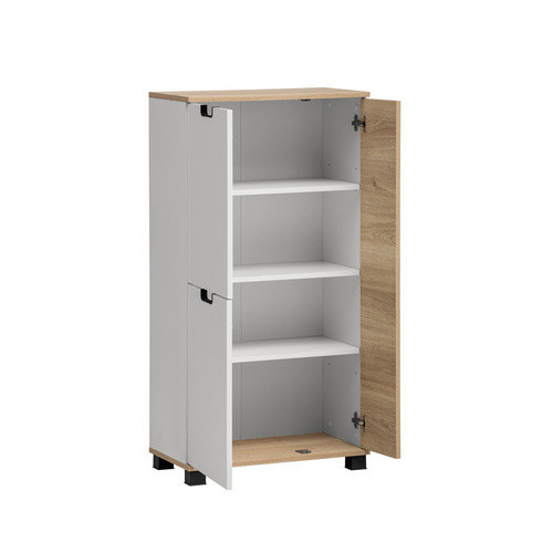 Schildmeyer Highboard Emmik in Weiß-Eiche mit mattem Finish, B/T/H: 59,8 x 32,6 x 116,9 cm - Bild 2