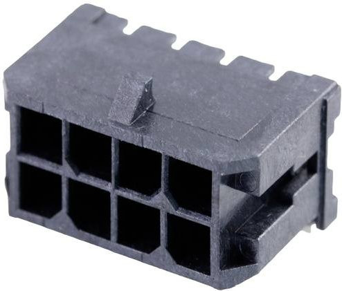 Molex Einbau-Stiftleiste Standard 8-polig Schwarz mit Goldkontakten Rastermaß 3.00 mm - Bild 1