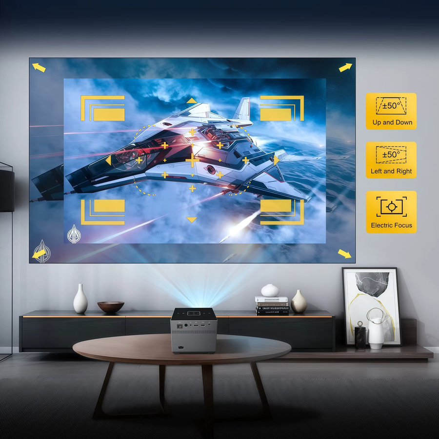 Xnano X3 Tragbarer Projektor mit 250 ANSI, Native 720P, 4K Unterstützung, Android 11, Dual-WLAN und Bluetooth für Heimkino, Gaming und Streaming - Bild 6