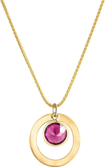 Fascination by Ellen K. Anhänger mit Kette, 375 Gelbgold, Rhodolit-Granat, Damen - Bild 1