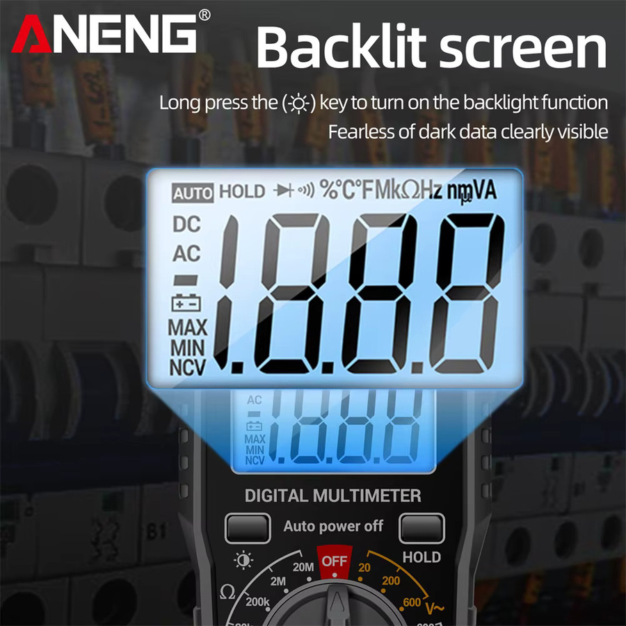 ANENG SZ06 Digitales Smart Multimeter für DC Spannung, Strom, Diode und Ohm mit 2000 Zählungen - Bild 3