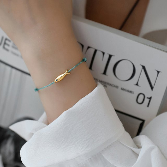 Sommer6 Fisch-Armband, Gold, Damen, minimalistisch - Bild 1
