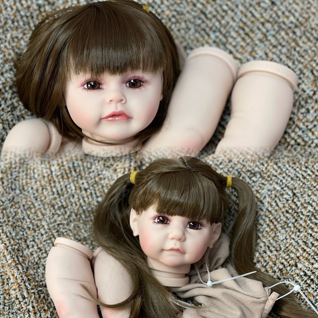 AnjoDoll Sue-Sue Bebe wieder geborene Puppen-Kits, mit Haar Perücke, 18 Zoll - Bild 1