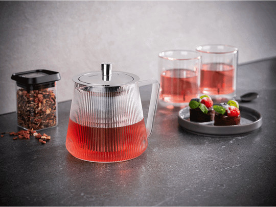 Teekanne mit Infuser transparent 800 ml - Bild 1