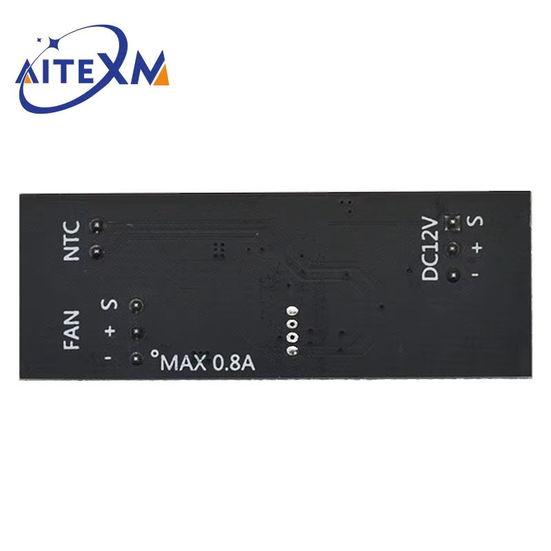 YANXD PWM Lüfter Temperatur Control Speed Controller Modul für Computer Chassis, 12V 0,8A DC, Schwarz - Bild 2