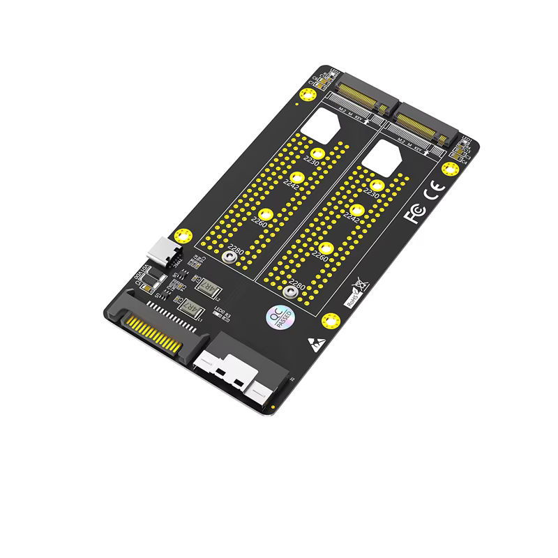 T.F.SKYWINDINTL Dualer 2X M.2 NVMe SSD zu Slimline SFF-8654 8X Adapter in Schwarz für M.2 NVMe SSD Formate 2230/2242/2260/2280 - Bild 7
