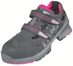Uvex Sandalen S1 für Damen in Grau und Pink, Größe 43, Weite 11 - Bild 1