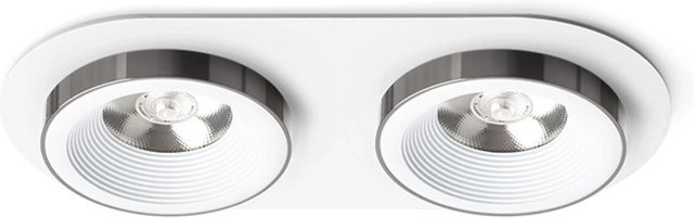 Rendl Einbauleuchte Sharm II LED Downlight in Weiß und Schwarzchrom mit 20 W und warmweißem Licht - Bild 1