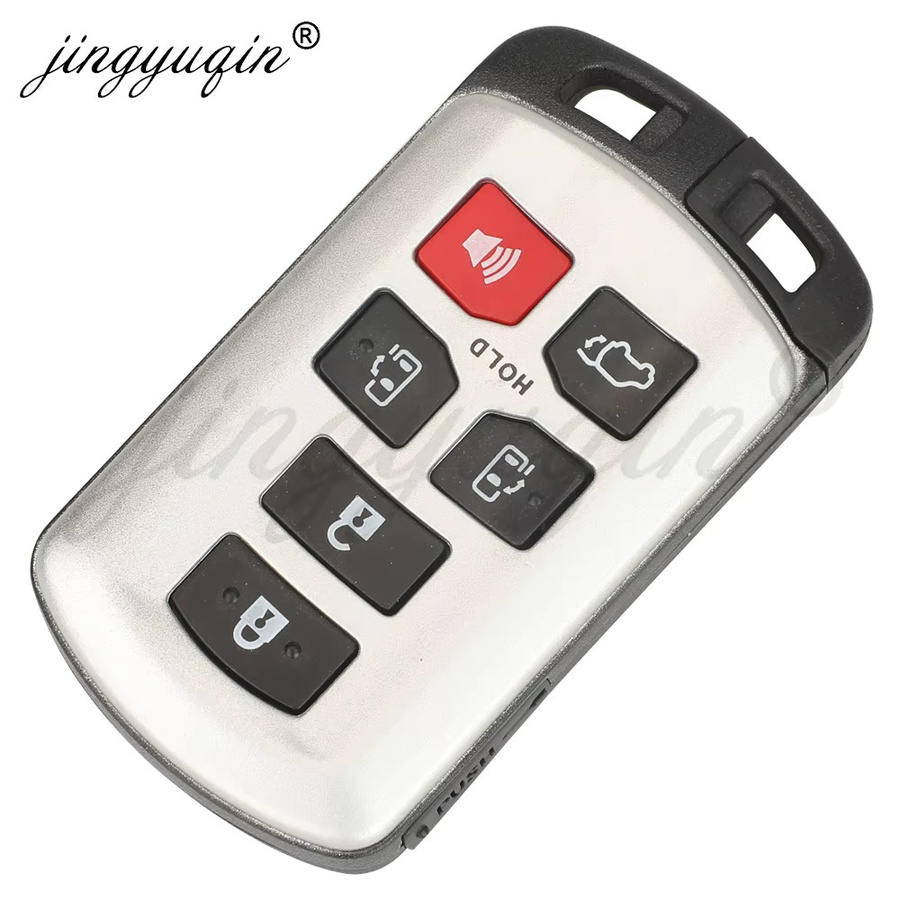 jingyuqin Smart Car Schlüsselgehäuse für Toyota Sienna 2011 bis 2020, Fernbedienung und Schlüsselloses Gehäuse, Silber - Bild 2