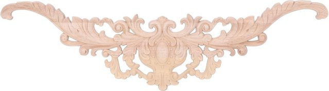 OutsideWorld Wanddekoration aus Kautschukholz in Beige mit floralem Design im europäischen Stil - Bild 1