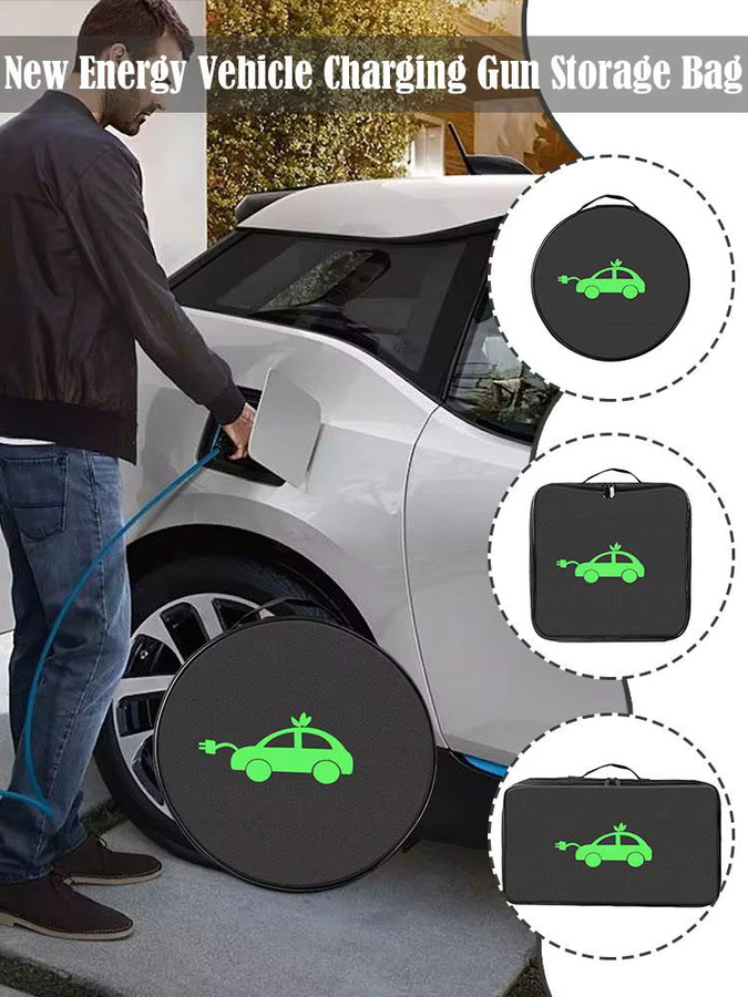EV Kabel Organizer Tasche in Schwarz für Elektroauto Ladegeräte und Ladepistolen - Bild 4