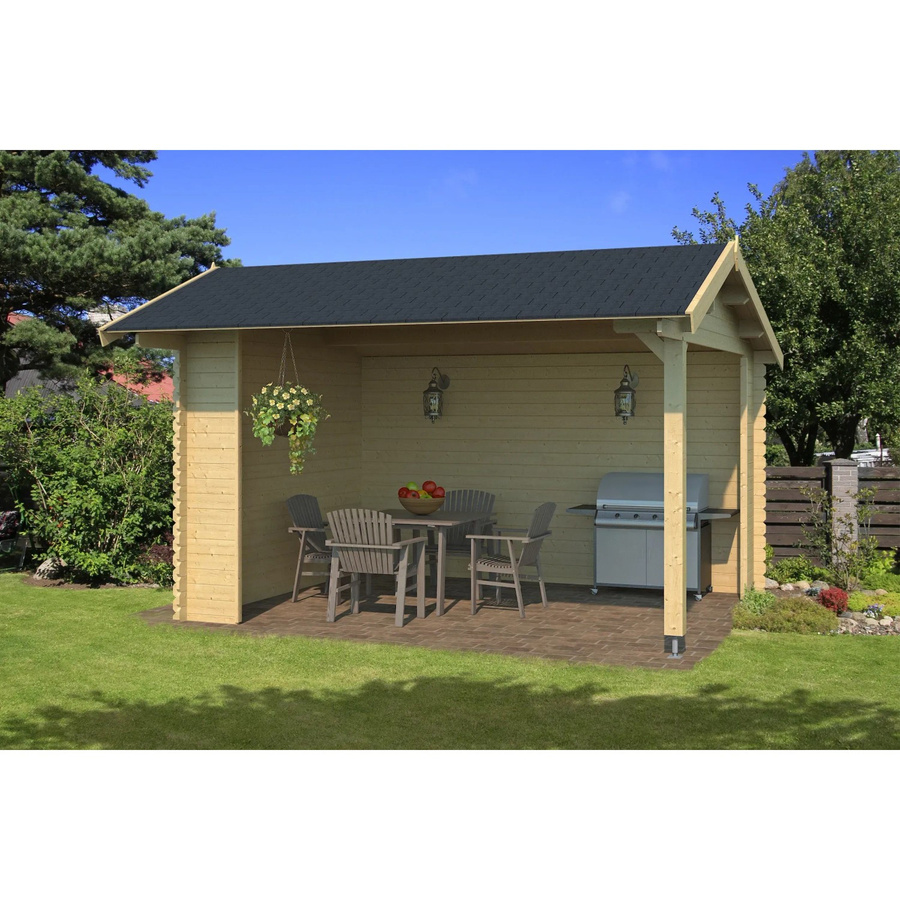 LASITA MAJA Gartenhaus Kirian 300 aus Fichtenholz in Braun mit Satteldach, B/H/T: 420 x 273,6 x 389,4 cm - Bild 2