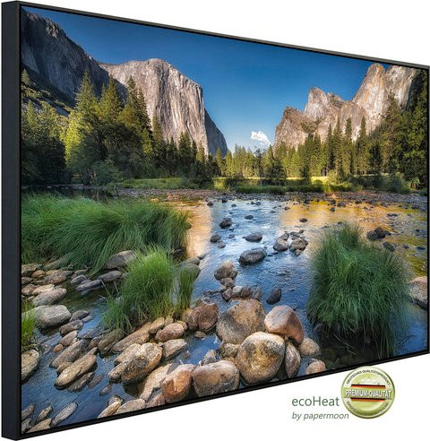 papermoon Infrarotheizung EcoHeat Yosemite Rive Reflexion in Bunt mit Matt-Effekt, App-Steuerung und Überhitzungsschutz - Bild 1