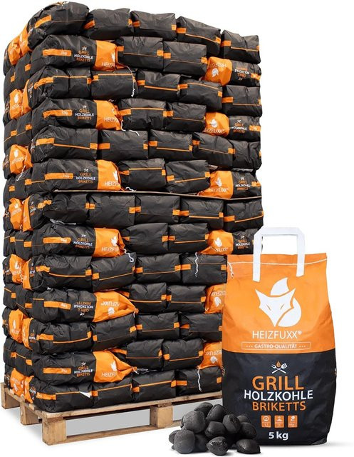 Heizfuxx Holzkohlebriketts für Professionals, 5 kg pro Sack - Bild 1