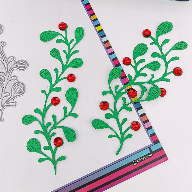 Alinacutle Leaf Set Metall-Stanzform in Silber für Scrapbooking und DIY-Papierhandwerk - Bild 1