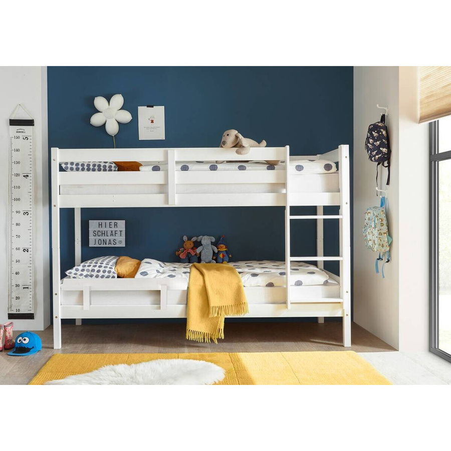 Etagenbett Casper aus Kiefer in Weiß für Kinder, Liegefläche B: 90 cm, L: 200 cm - Bild 3