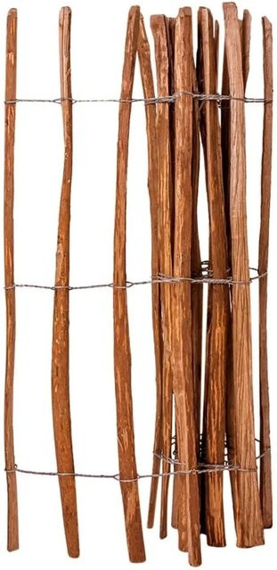 vidaXL Palisadenzaun aus imprägniertem Haselnussholz in Braun, H x B: 120 x 250 cm - Bild 1