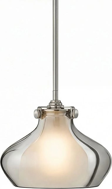 Licht-Erlebnisse Deckenlampe Chrom Vintage Design aus Metall und Glas mit E27 Fassung, Breite: 24,8 cm - Bild 1