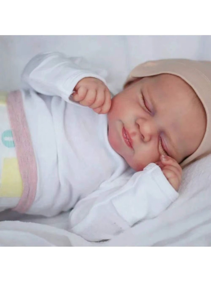 MC STAR Reborn Babypuppe, schlafendes Baby, 48 cm, bunt - Bild 2