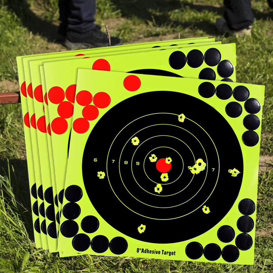 Runde Zielaufkleber für Schießsport und Jagd, selbstklebende Zielpunkte in Mehrfarben, Durchmesser: 20,32 cm - Bild 6