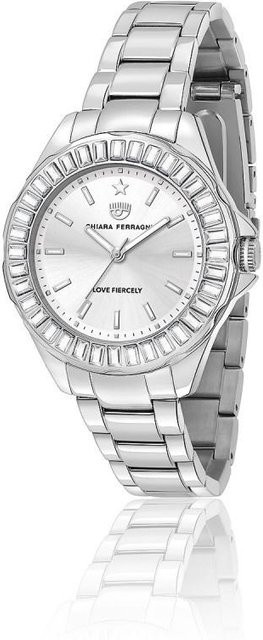 Chiara Ferragni Armbanduhr, Quarz, Edelstahl, Silber, Weiß, 36 mm, Damen - Bild 1