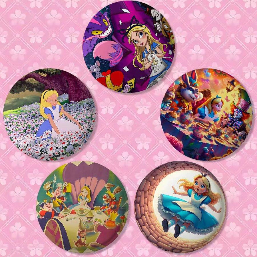 Brosche Anime A-Alice im Wunderland, Bunt - Bild 2