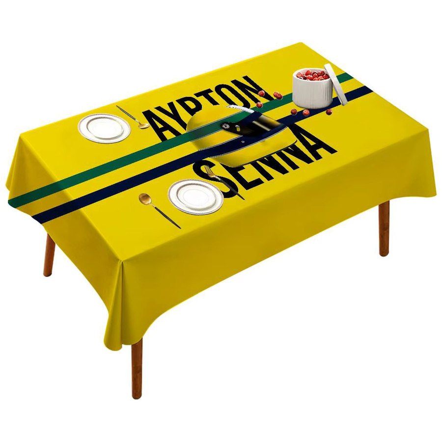 Potdemiel Rechteckige Tischdecke mit A-Ayrton S-Senna Logo für Bauernhaus, Hochzeit oder Party - Bild 5