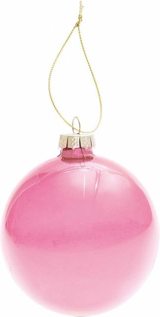 Rico Design Glaskugel Baumschmuck in Puder Transparent, Durchmesser: 8 cm - Bild 1