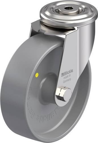 Blickle LEXR-PO 160G-ELS Edelstahl-Lenkrolle in Grau mit 300kg Tragfähigkeit und 160mm Rad-Durchmesser - Bild 1