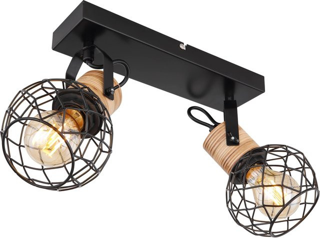 Globo Strahler Lacky 2-flammig Schwarz matt H: 29 cm, B: 12 cm, T: 20 cm - Bild 1
