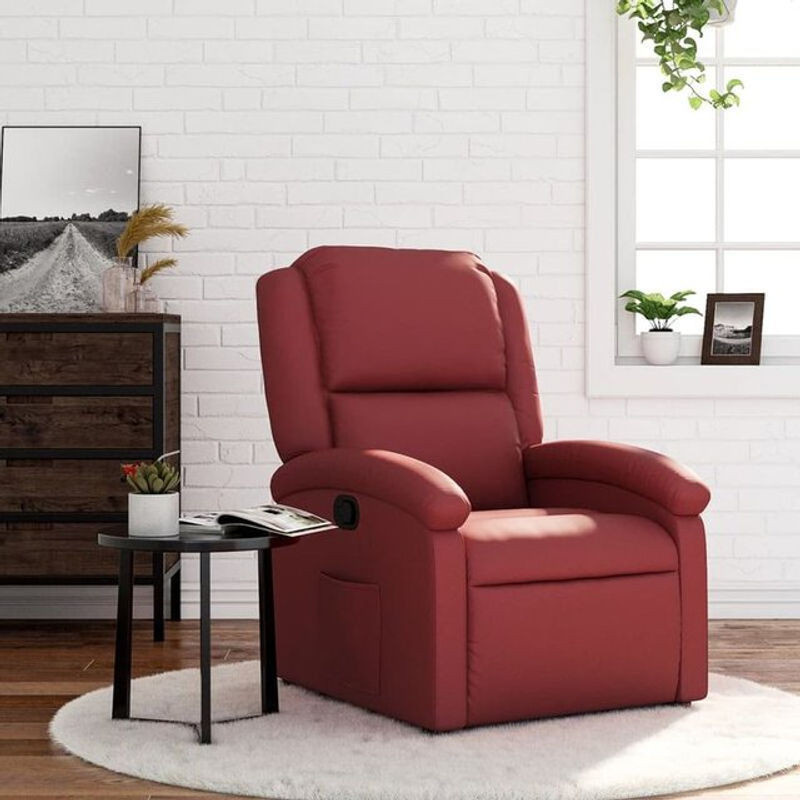 Vidaxl Relaxsessel aus Kunstleder in Rot im modernen Design - Bild 1