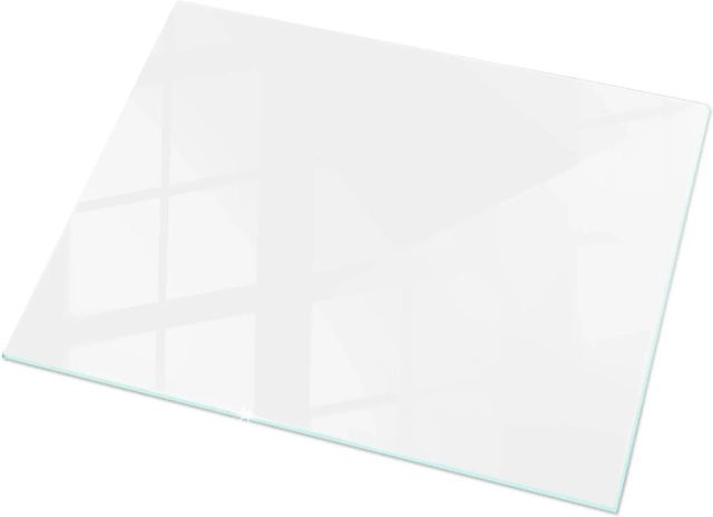 Tulup Tischplatte aus Glas in Weiß, glatt und rechteckig, B/T: 120 x 80 cm - Bild 1