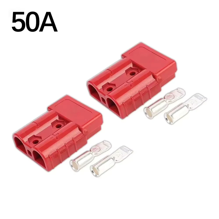 Doppelpoliger DC-Stromstecker für Batterien und Klimaanlagen, 50/120 AMP, 600V, Farbe: Grau - Bild 3