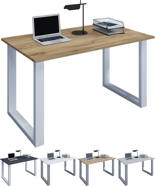 VCM Schreibtisch Lona in Braun mit Holzstruktur-Nachbildung, B: 120 cm, T: 60 cm, H: 76 cm - Bild 1
