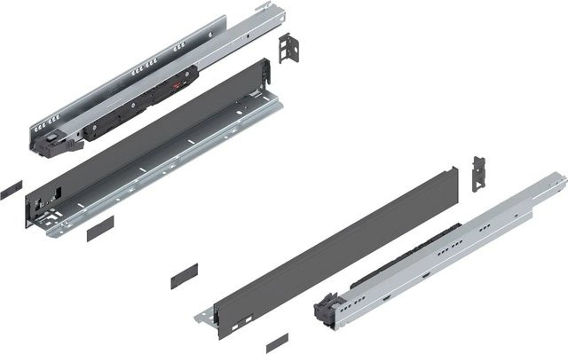 Blum Legrabox Pure Set Schubladensystem mit Blumotion Soft-Close, Nennlänge: 550 mm, Tragkraft: 70 kg, Farbe: Oriongrau matt - Bild 1