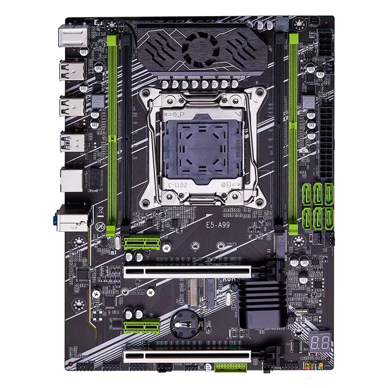 QIYIDA X99 Motherboard-Set mit Xeon E5 2680 V4 Prozessor, 32GB DDR4 3200MHz RAM, ATX, Schwarz - Bild 2