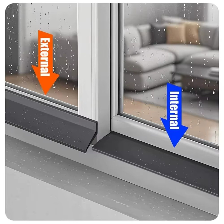 Ainproof Wasser-Rückfluss-Fensterdichtung aus EPDM-Gummi und Kunststoff zur wasserdichten Abdichtung und Schallisolierung - Bild 2