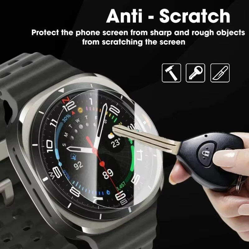 Samsung Glasfolie für Galaxy Watch 7 und Watch 7 Ultra, transparent - Bild 4
