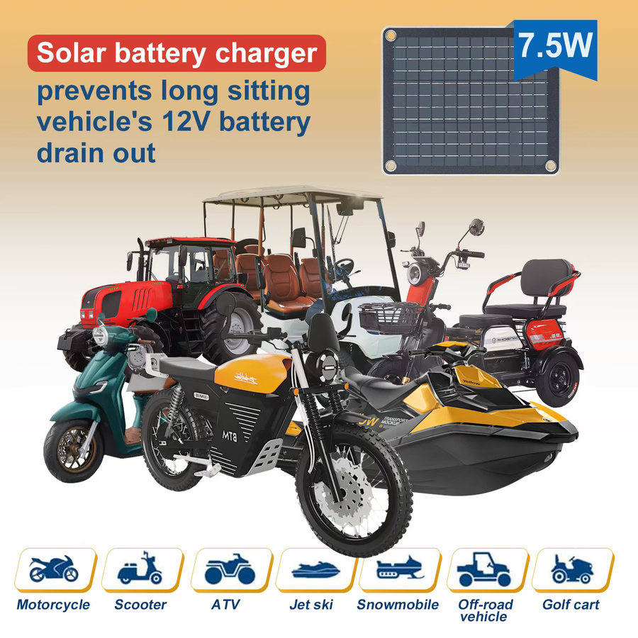 LEAORLD 7,5W 12V MPPT Solar-Batterieladegerät in Schwarz zur Wartung und Erhaltung von Solarpanels - Bild 3