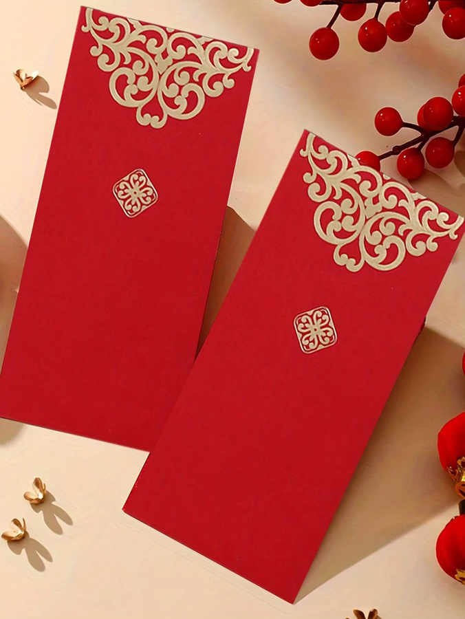 Rote Glücksgeldumschläge aus Papier für Neujahrsdekorationen, Hochzeiten und Geburtstage - Bild 2