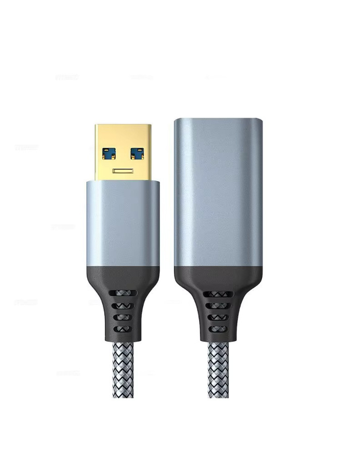 USB 3.0 Verlängerungskabel Stecker auf Buchse in Grau, 1,8 m, geflochtenes Hochgeschwindigkeits-Datenübertragungskabel für Tastatur, Maus und Flash-Laufwerke - Bild 7