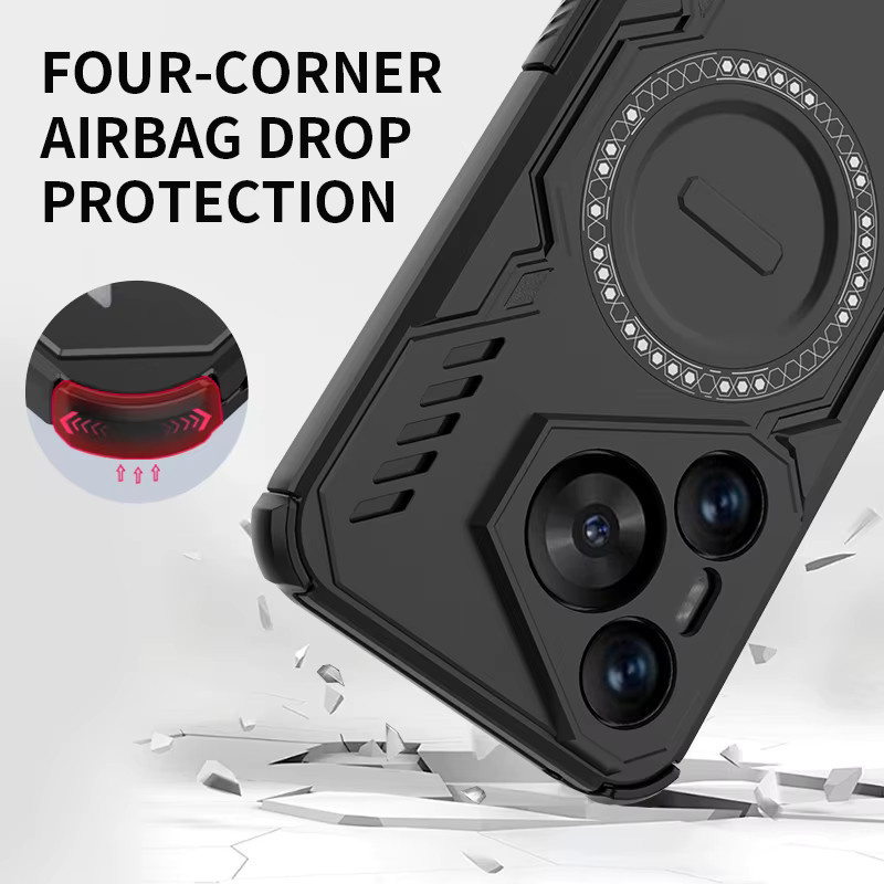 Magnetische Stoßfeste Schutzhülle für Huawei Puro 70, Nova 12, Nova 13 und Nova 14 Pro Ultra in Schwarz oder Blau - Bild 3